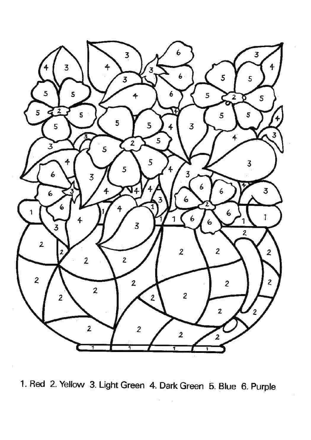 Раскраски По номерам ваза с цветочком По номерам По номерам, цветы, ваза