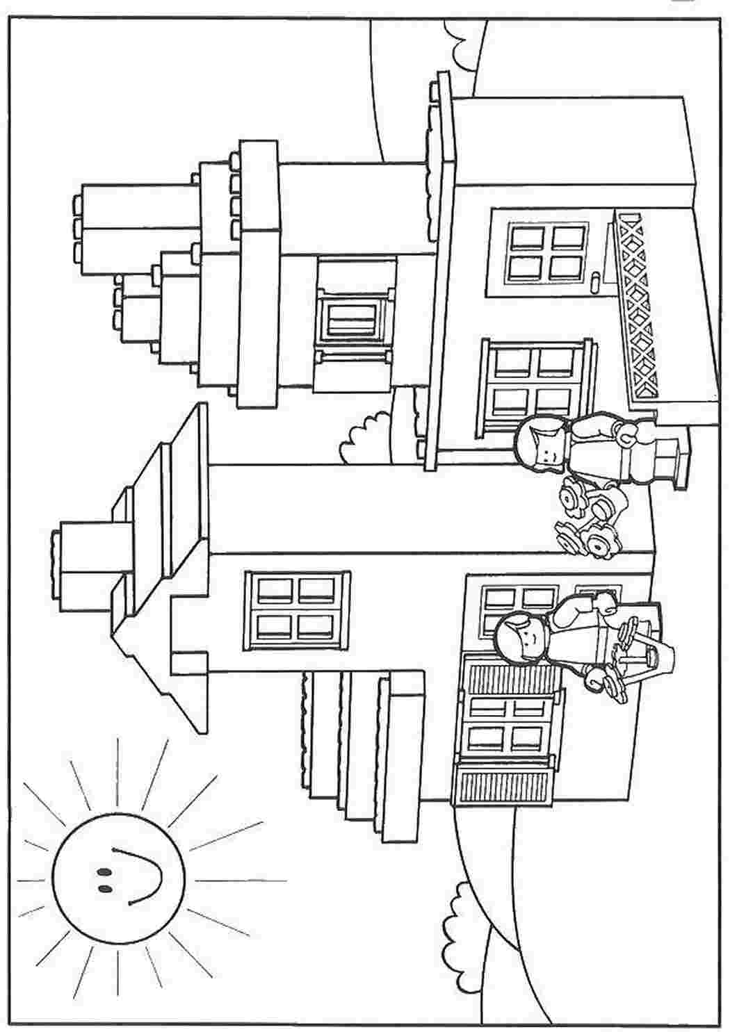 Раскраски Домик лего Лего лего, конструктор, домик