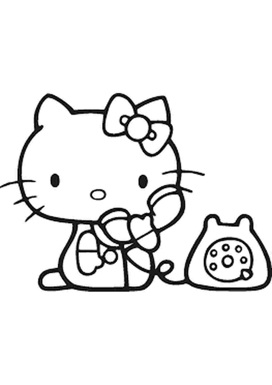 Раскраски раскраски хэллоу китти для девочек с hallo kiitty coloring pages