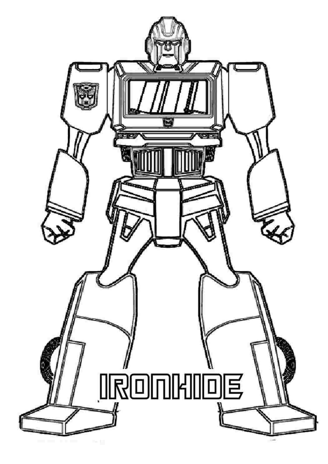 Раскраски Раскраски трансформеры для мальчиков  Робот иронхайд