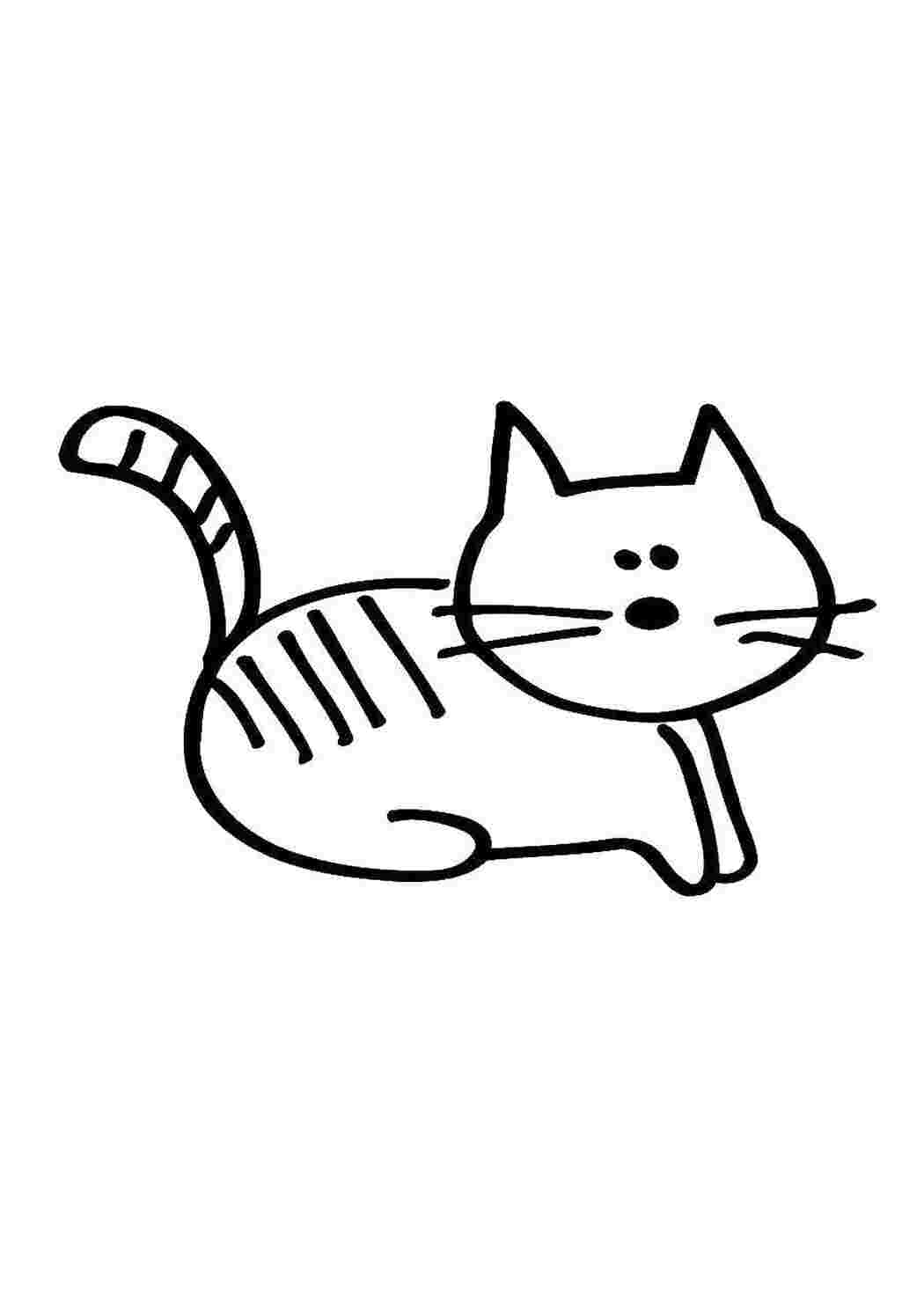 Раскраски Котик котики Животные, котёнок