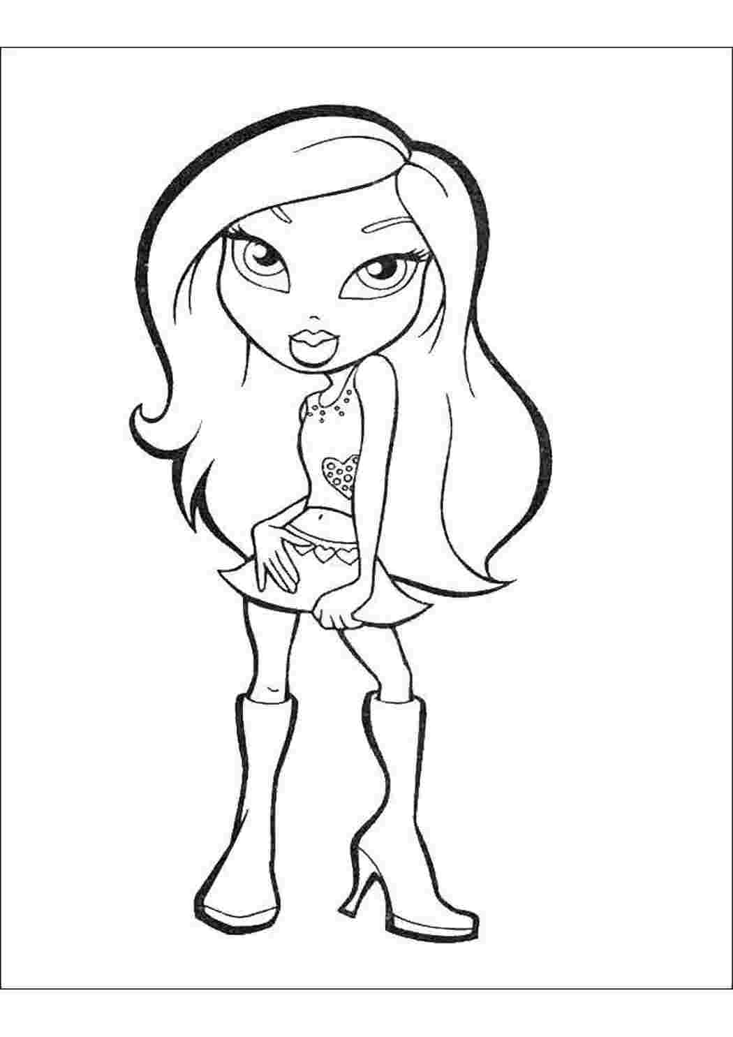 Раскраски Кукла из bratz раскраски для девочек Кукла, "Bratz"