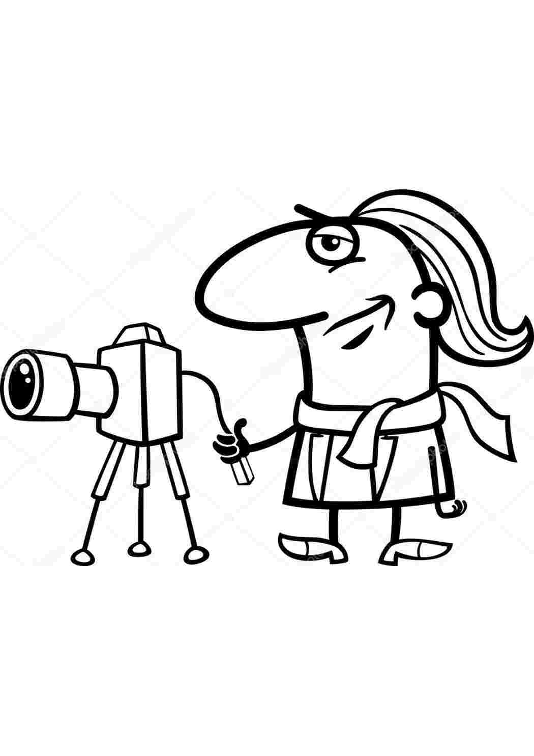 Раскраски Профессии Фотограф  Профессии, Фотограф, Раскраска, Профессии, Фотограф, Фотоаппарат.jpg