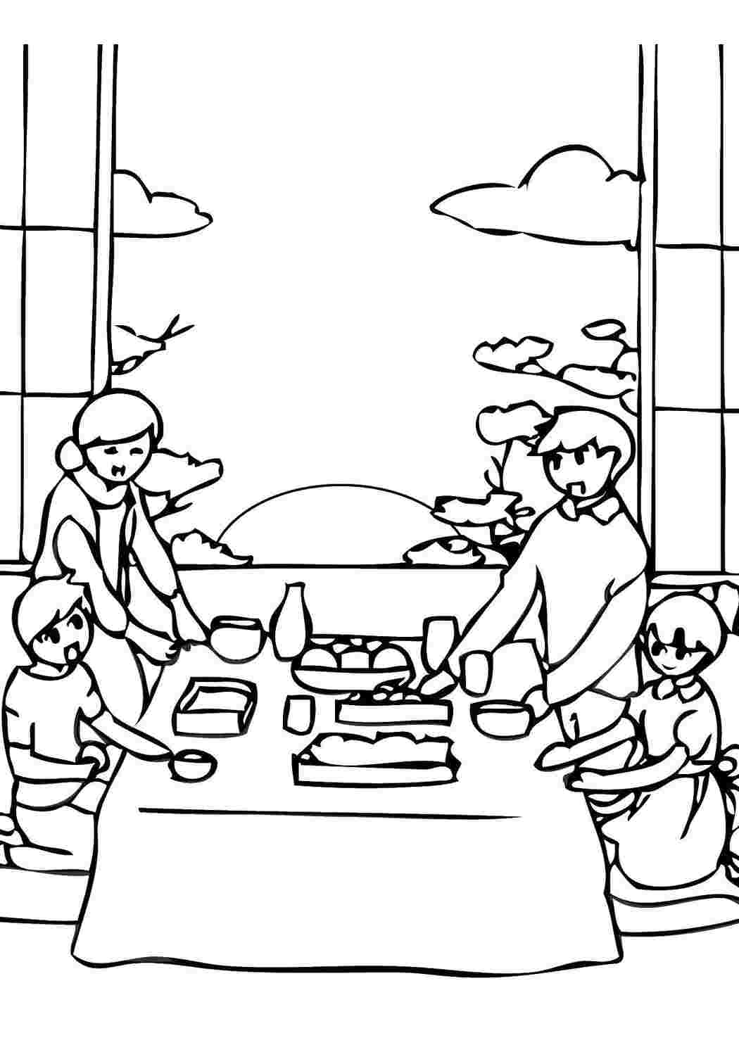 Dinner - Baked Trout coloring page