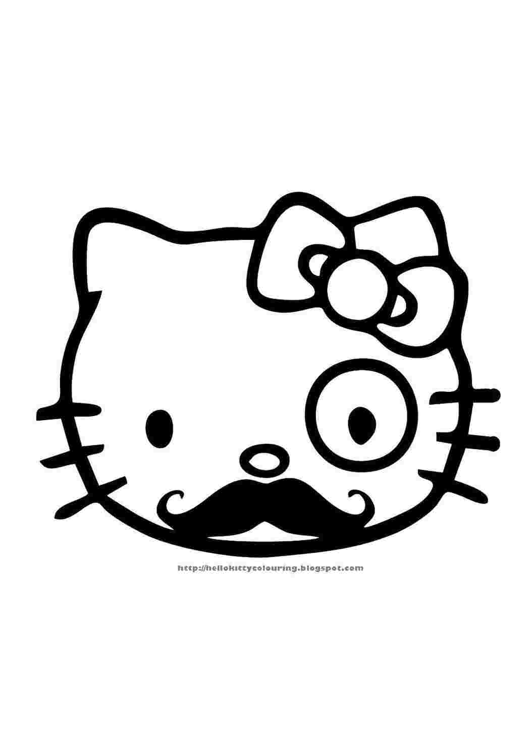 Раскраски Hello kitty с усами Hello Kitty Hello Kitty, усы, бантик