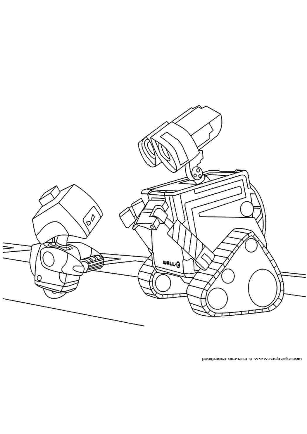 Раскраски ВАЛЛ-И, раскраска, робот Раскраски ВАЛЛ-И 