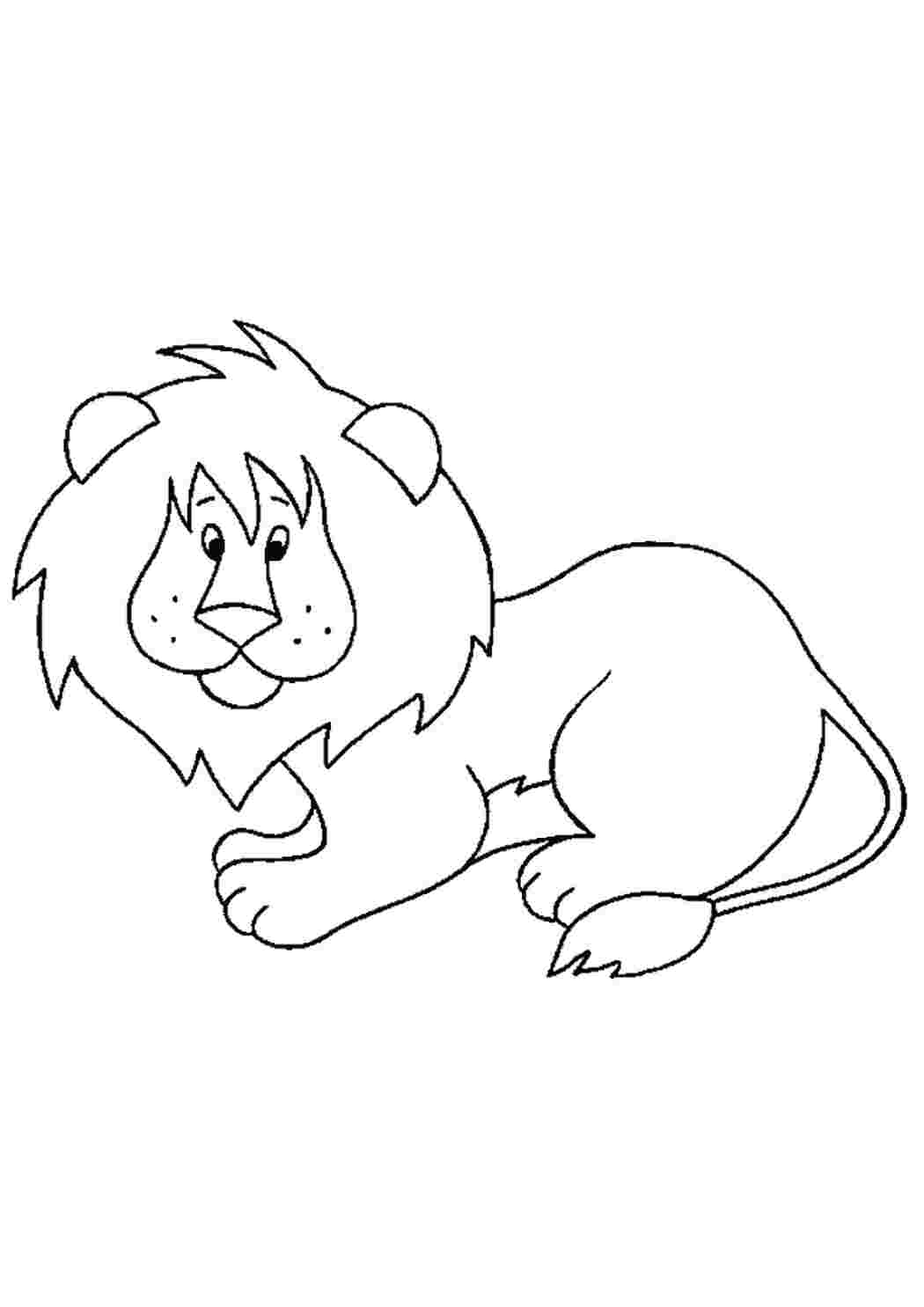 Рисунок лев маленький