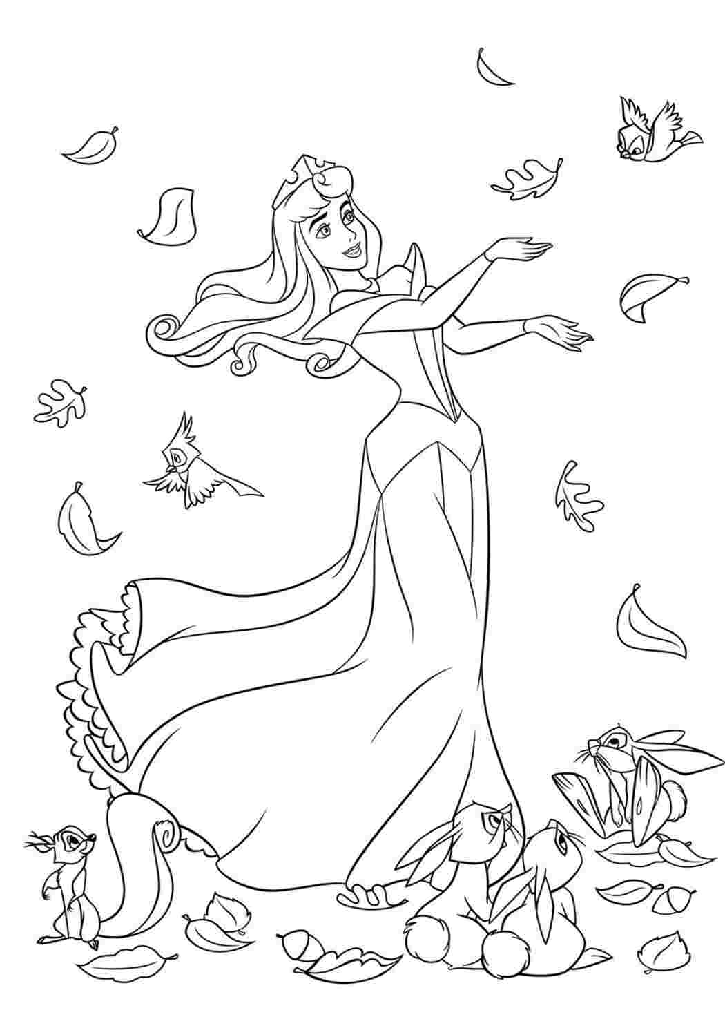 Раскраски Раскраски с принцессами из мультфильмов для девочек.  Качественные раскраски большого формата для печати и скачивания бесплатно 