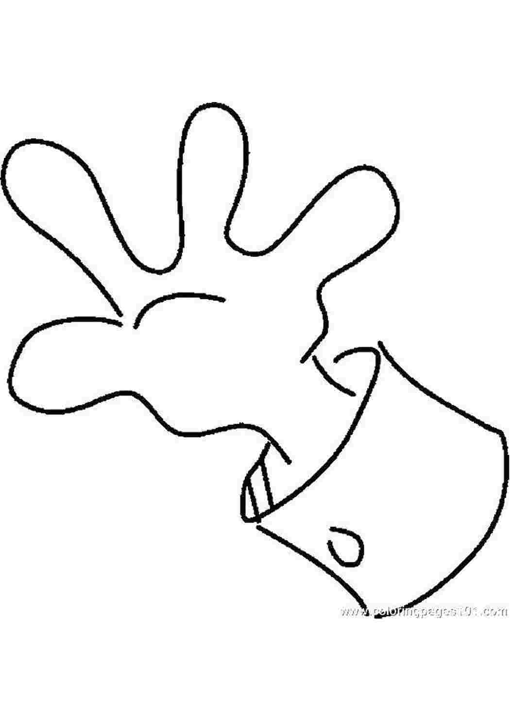 Раскраски Рука Контур руки и ладошки для вырезания рука и ладонь