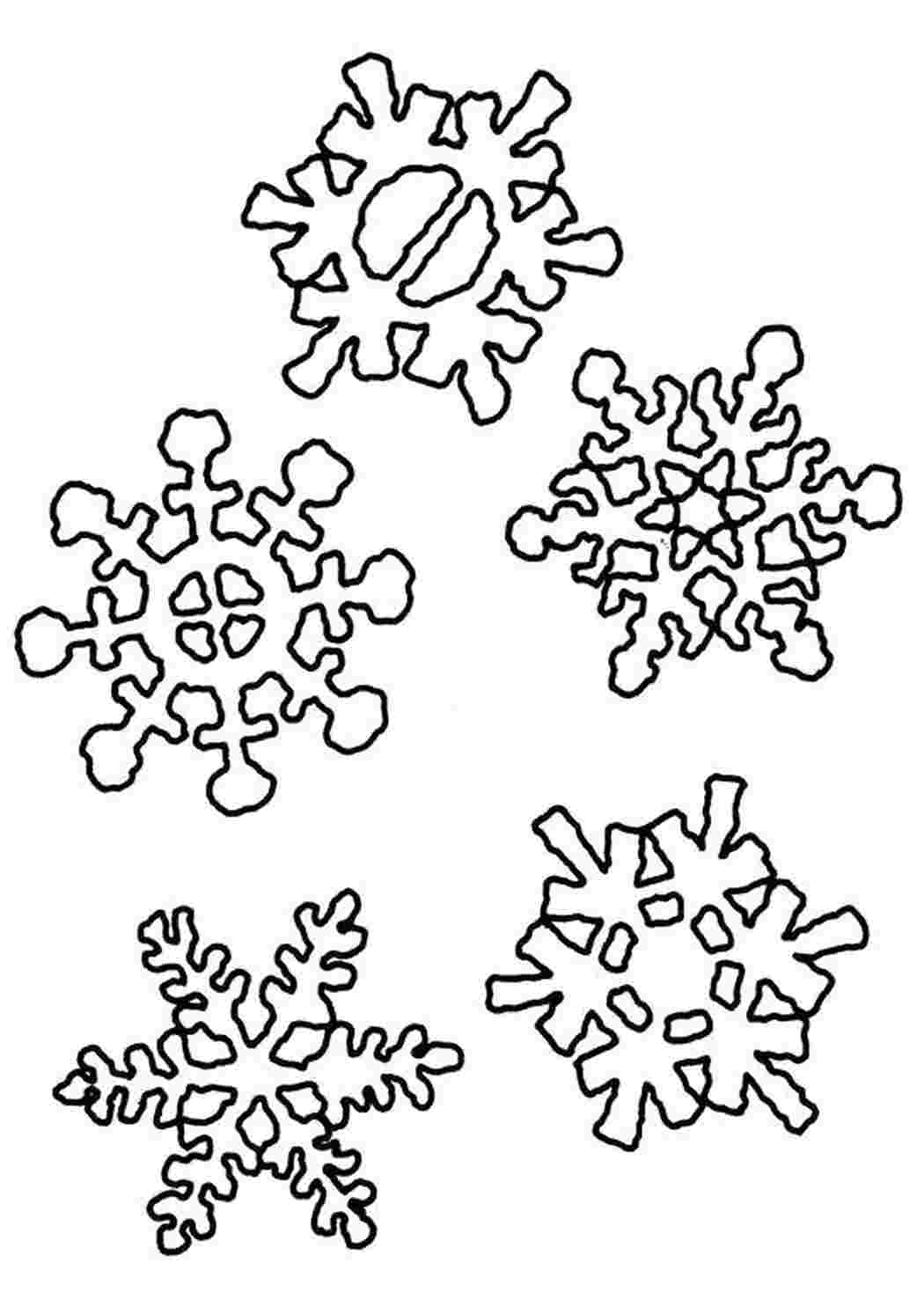 Раскраски Раскраска Снежинки скачать и распечатать Новый год Снежинки