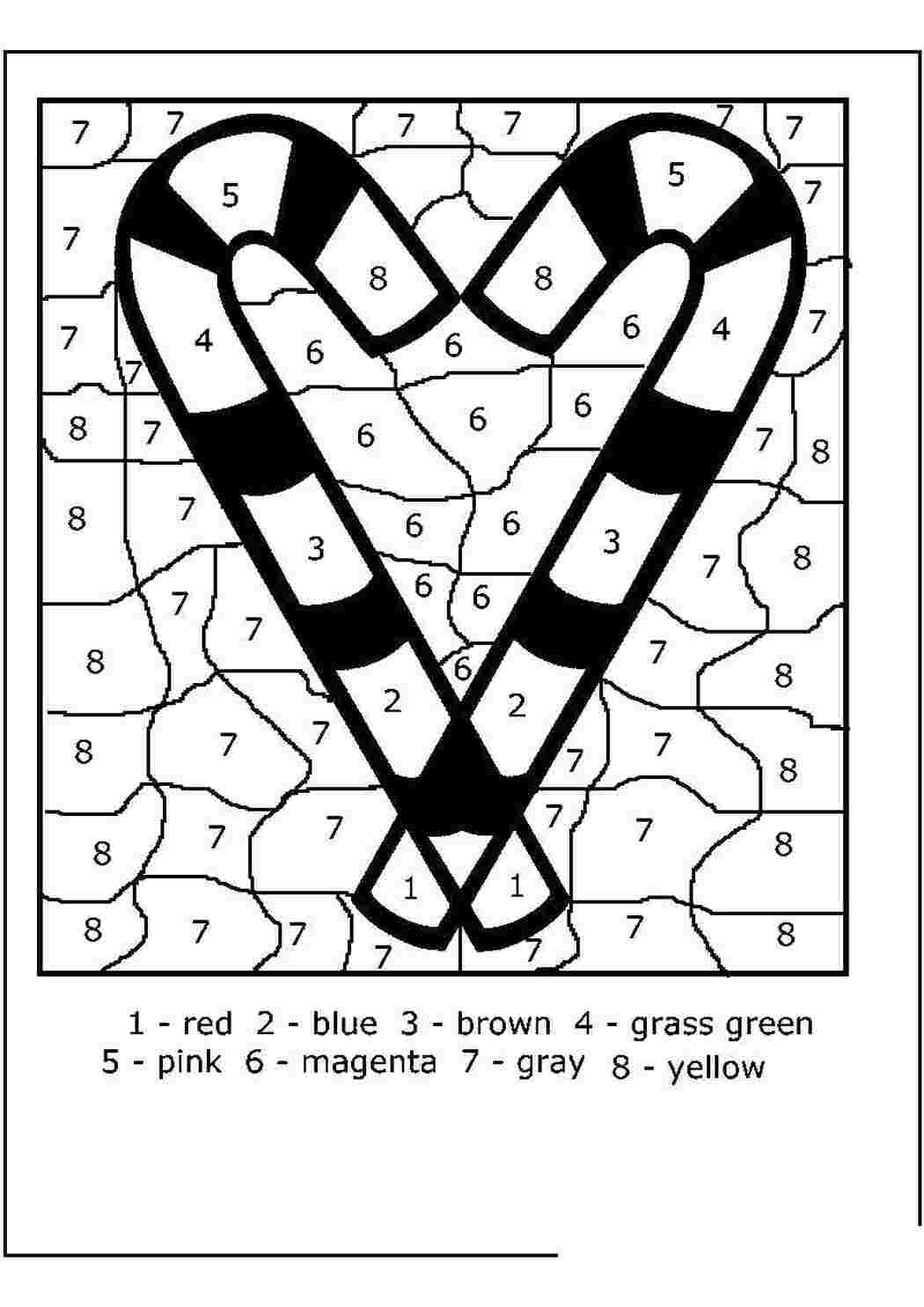 раскраски по номерам раскраски, по номерам, рождественские конфеты