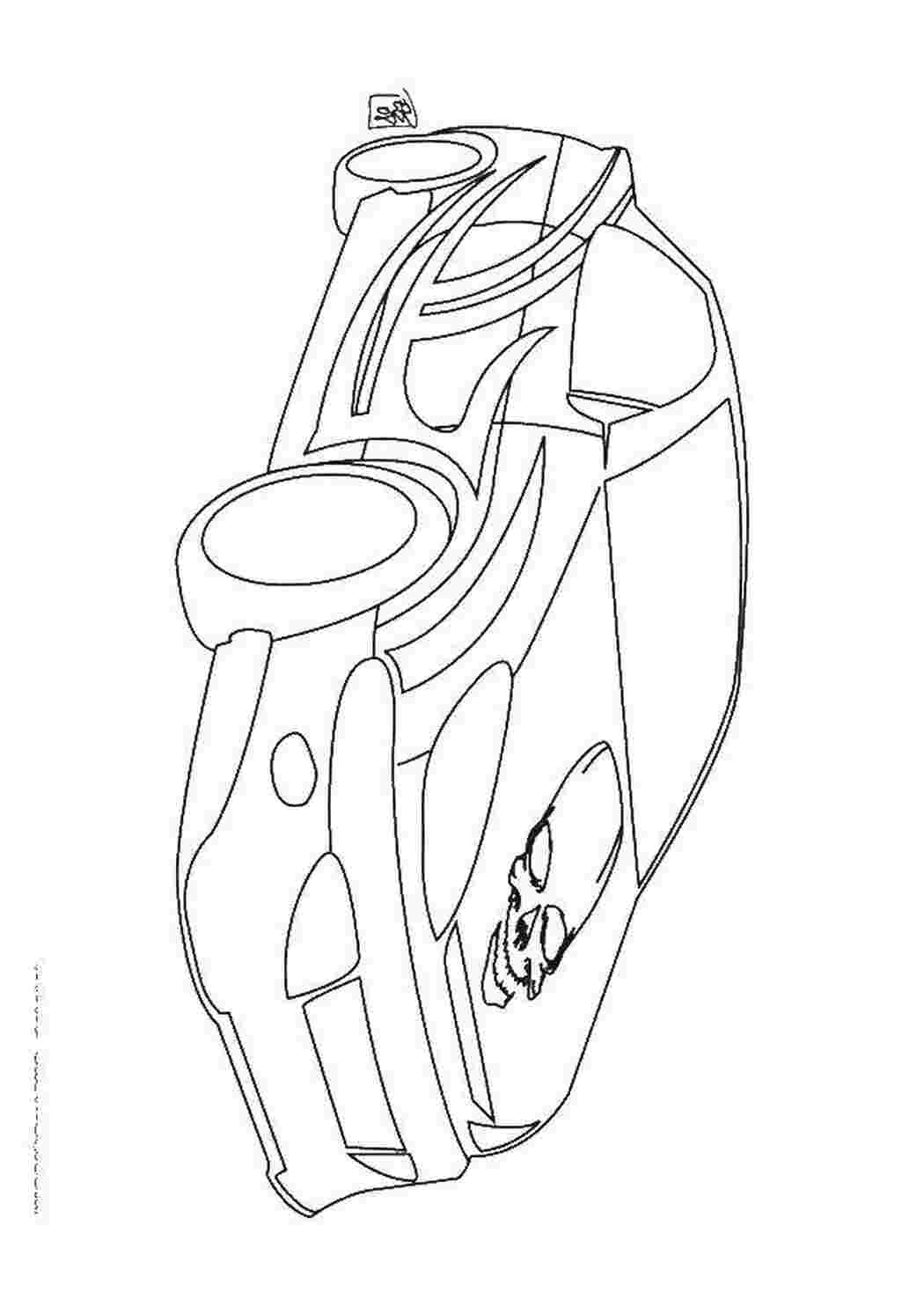 Раскраски Машина с рисунком черепа Машины череп, машина