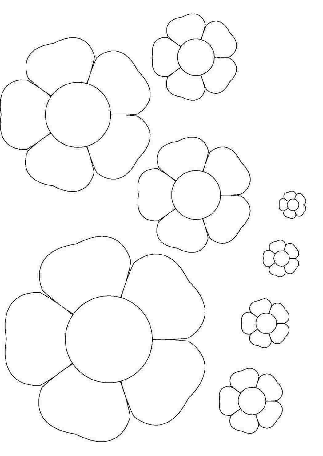 Раскраски цветы шаблоны для вырезания шаблон цветов  Раскраска цветок