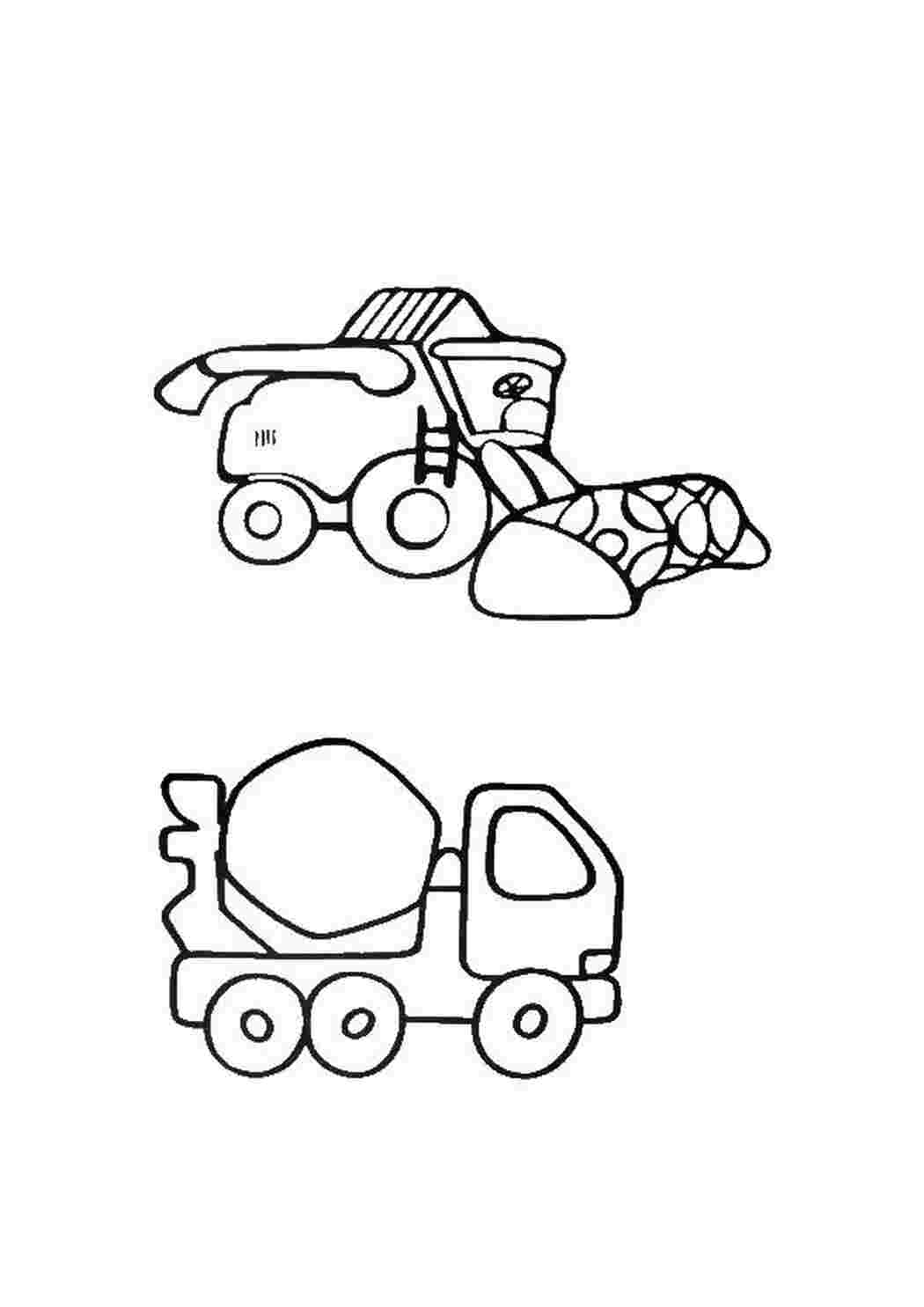 Раскраски картинки на рабочий стол онлайн Машины для строительства Раскраски для мальчиков