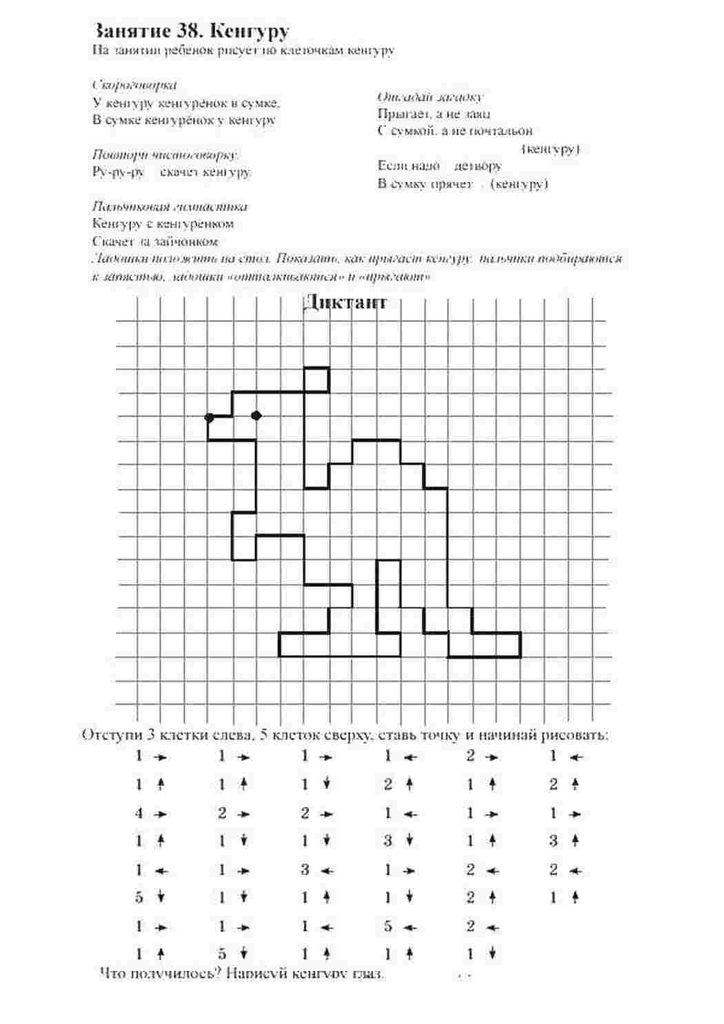 Раскраски Кенгуру графический диктант математика, загадка, кенгуру