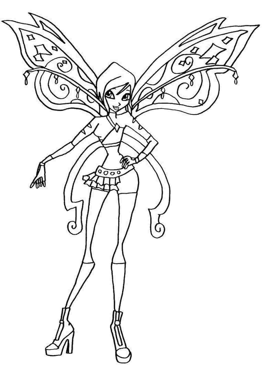 Раскраски Текна на каблучках Винкс клуб Персонаж из мультфильма, Winx