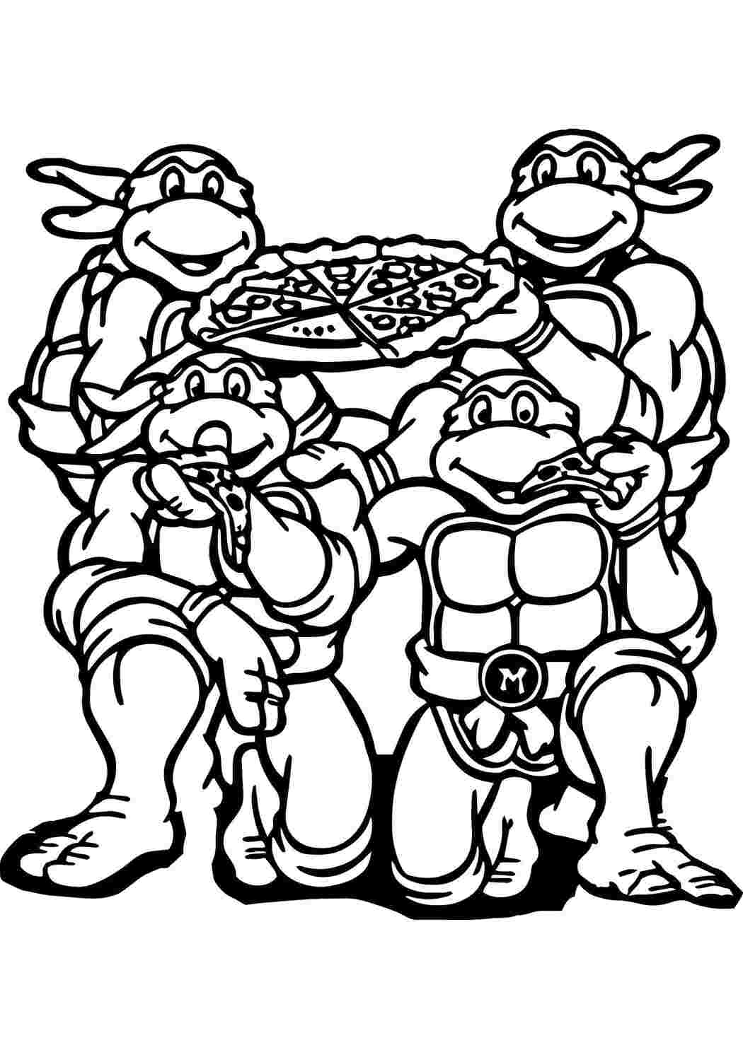 Раскраски Черепашки ниндзя любят кушать пиццу черепашки ниндзя черепашки ниндзя