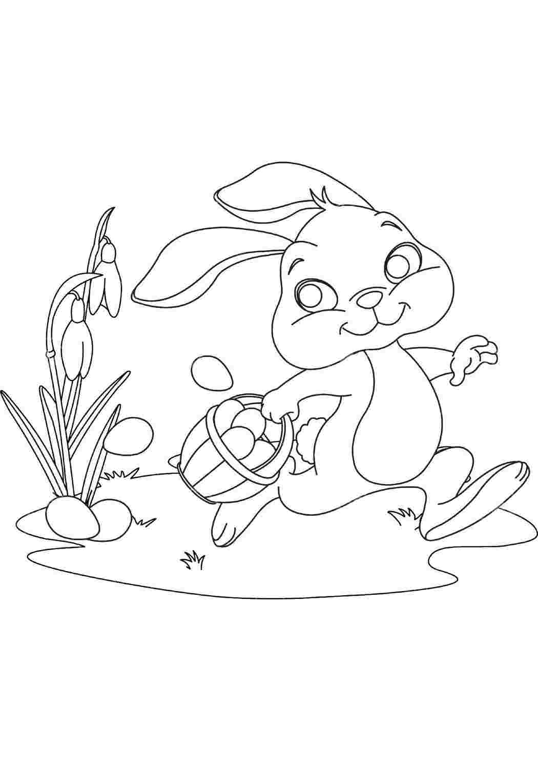 Раскраски Пасхальный кролик кролик Пасха, яйца, узоры, кролик