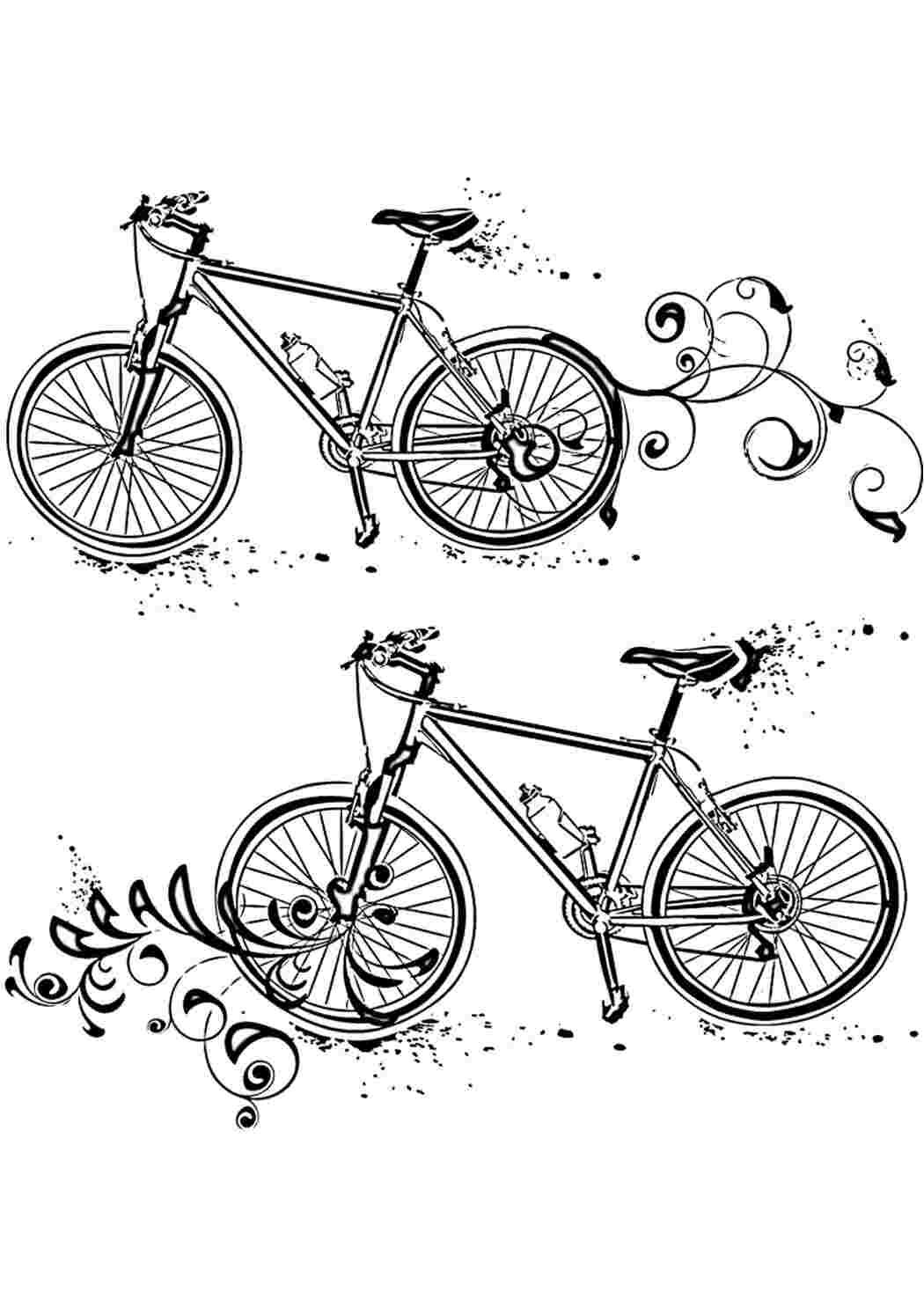 Раскраска велосипед