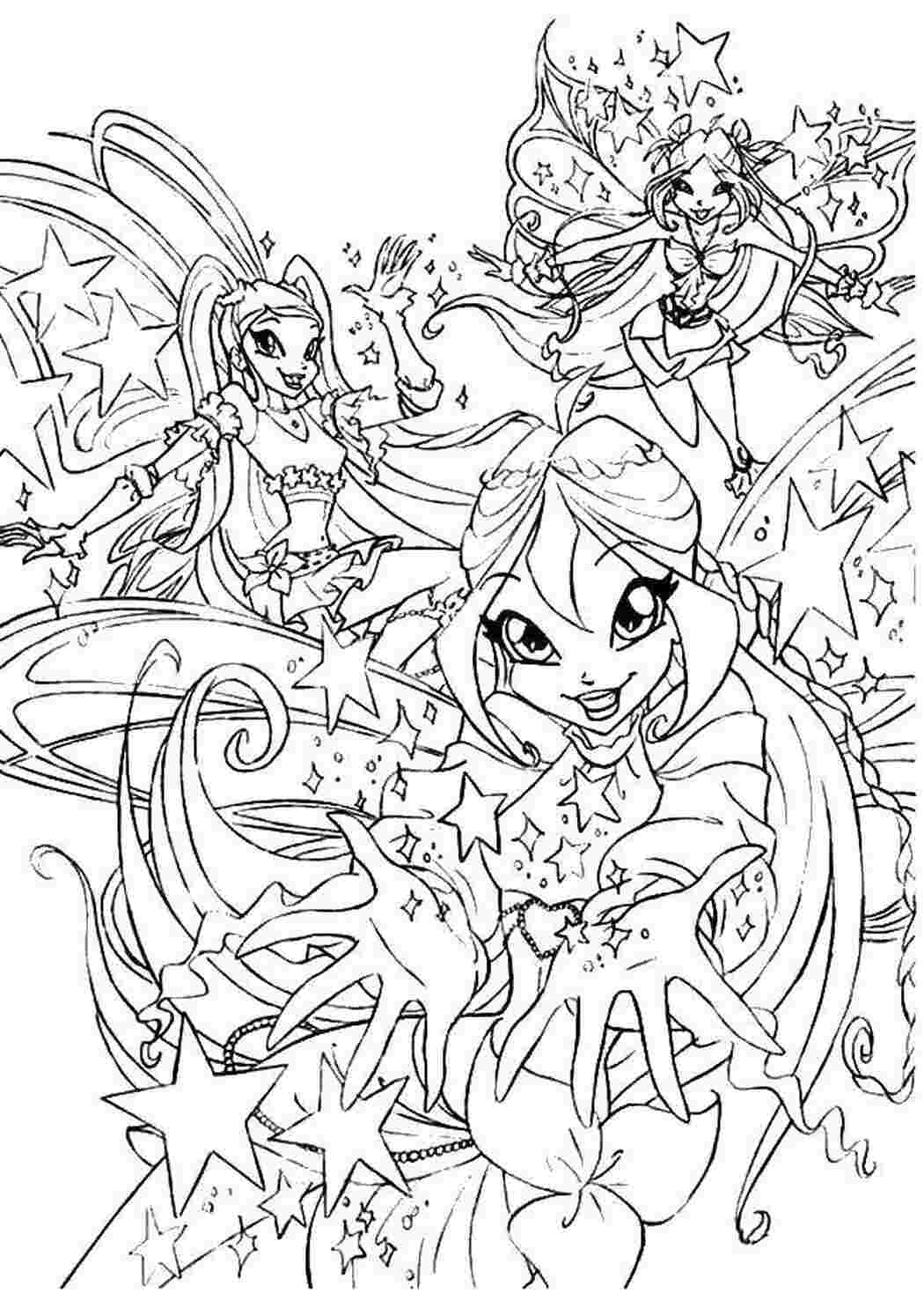 Раскраски Персонаж из мультфильма winx Винкс Персонаж из мультфильма, Winx