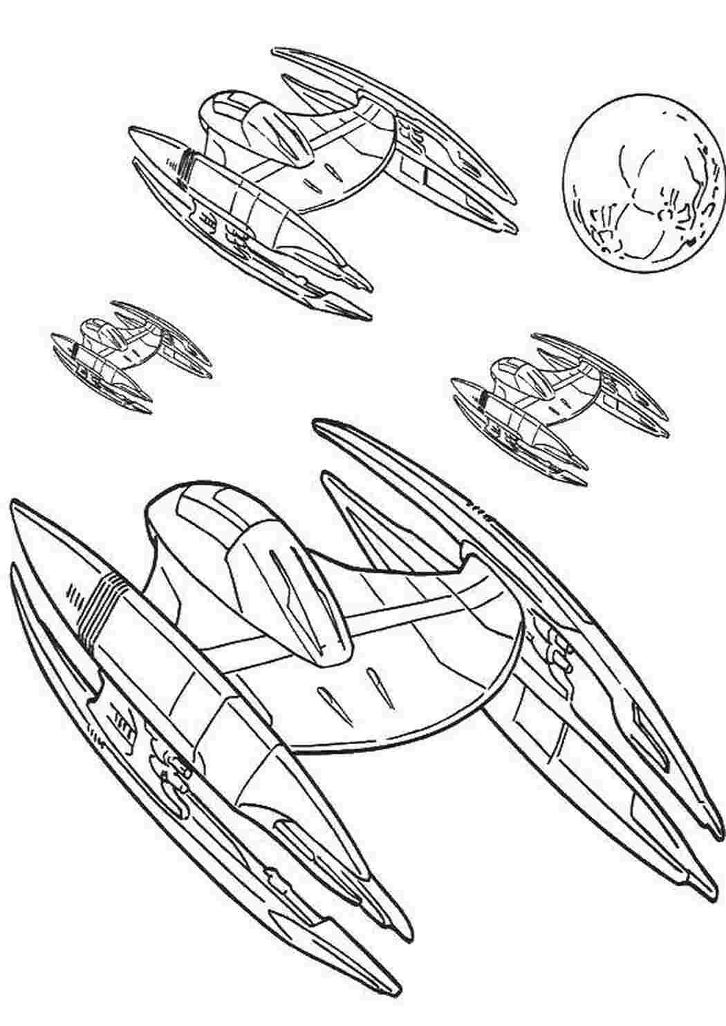 Раскраски Военные космические корабли звездные войны корабли космолеты, звездолет