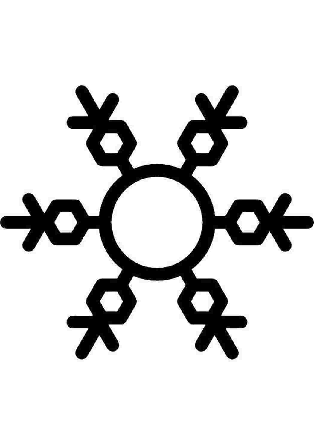 Раскраски Контур снежинки Контур снежинки контур снежинки