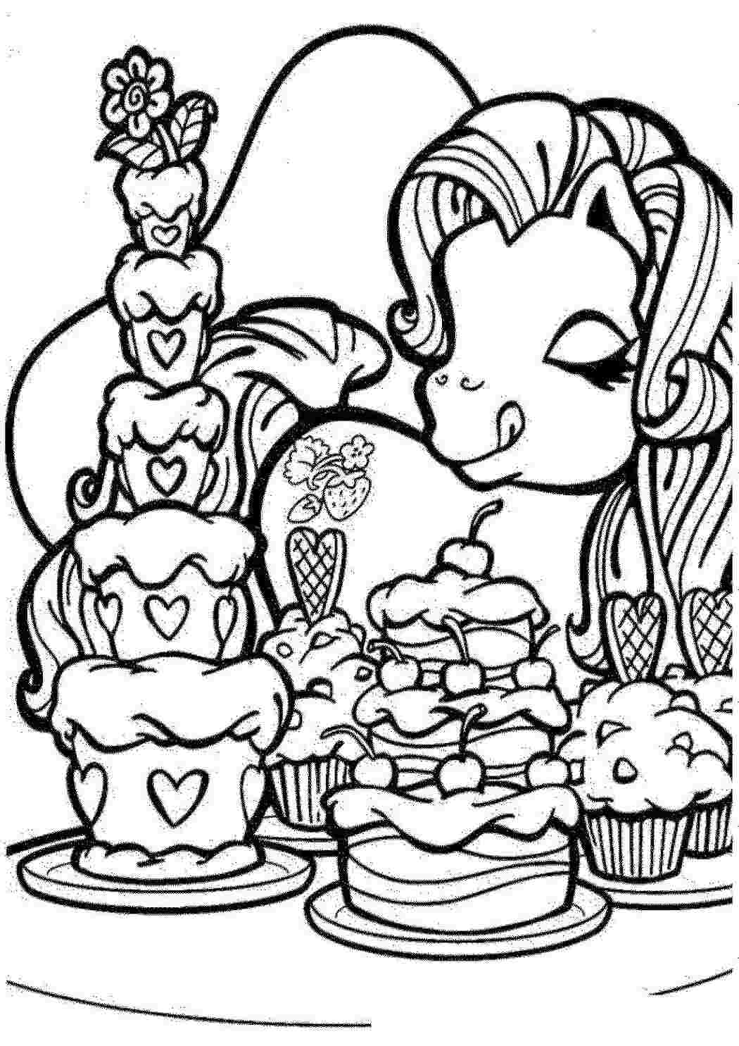 Раскраски Пони любит сладости мой маленький пони Пони, My little pony 