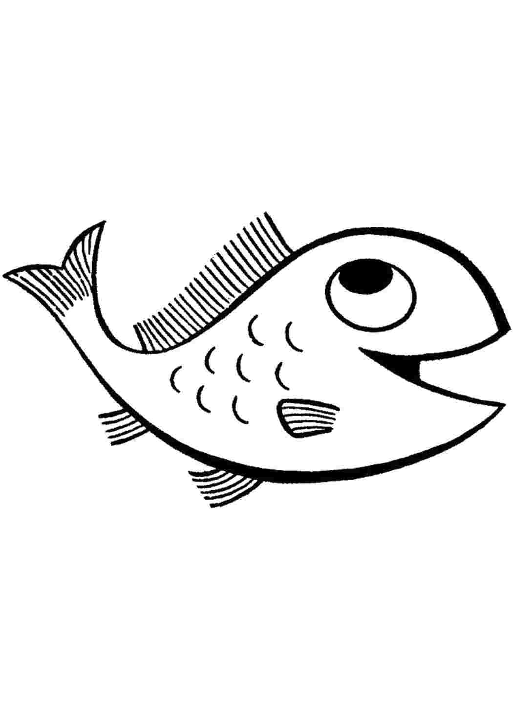Раскраски Веселая рыбка рыбы Подводный мир, рыба