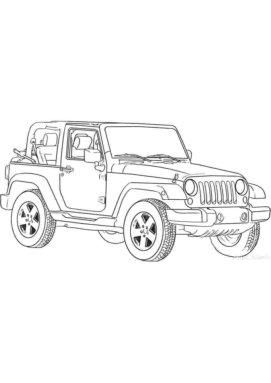 Машинка Би Бип. Раскраска. Изучаем цвета. Джип. Jeep Car. Крутые тачки.