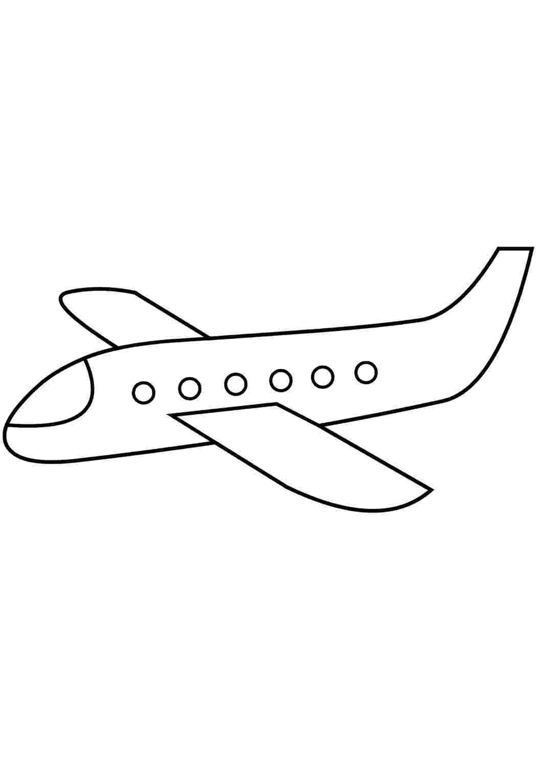 Раскраски Контур самолета Самолеты самолет, крыло, окна