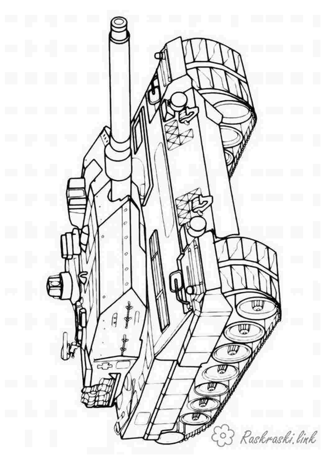 Раскраски танк, раскрасить, боевые машины Раскраски Танки 