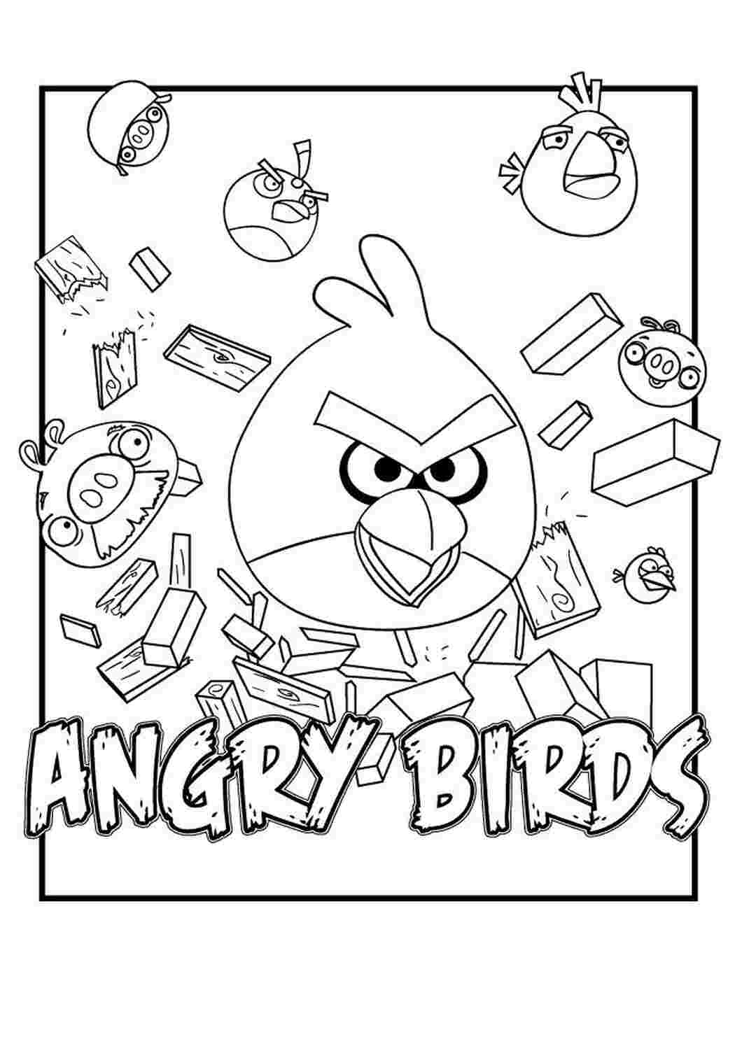 Раскраски, картинки на рабочий стол онлайн, Angry birds злые птички, все  разлетается в щепки Раскраски для детей мальчиков, картинки на рабочий стол  онлайн, картинки на рабочий стол онлайн, картинки на рабочий стол