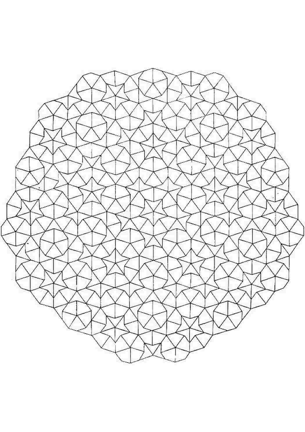 Раскраски Звездочки и треугольнички С геометрическими фигурами фигуры, узоры, звездочки