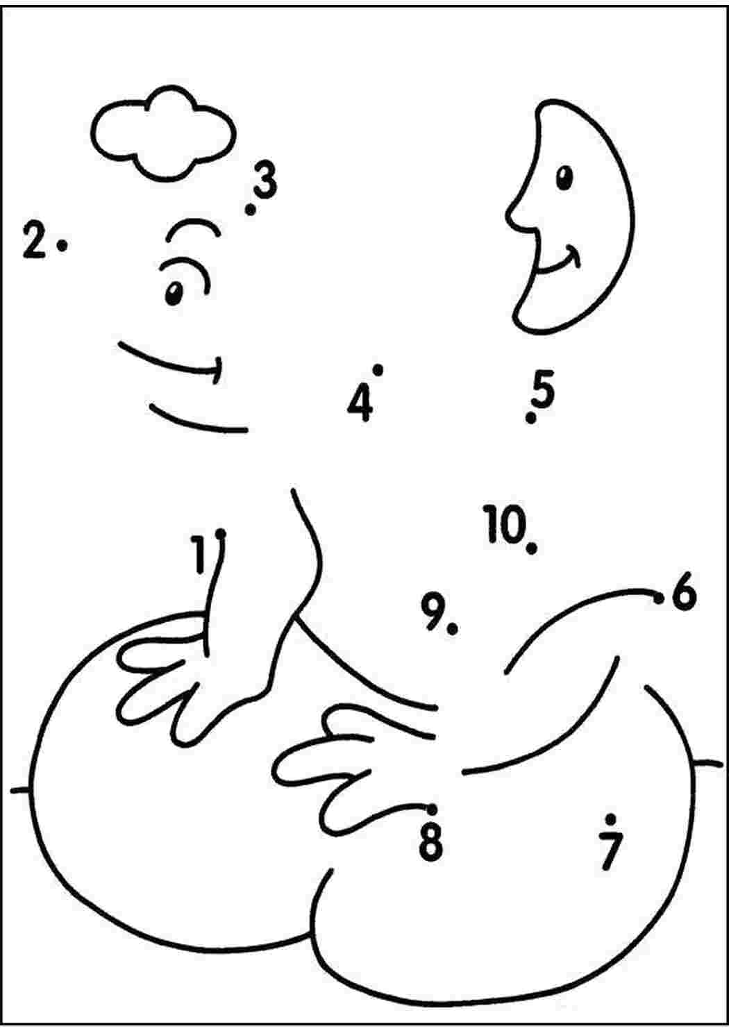 Раскраски соедини по цифрам до 10 лягушка с цифрами с цифрами