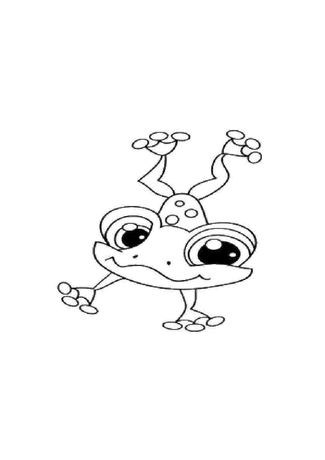 Раскраски Акробат лягушонок лягушка Рептилия, лягушка