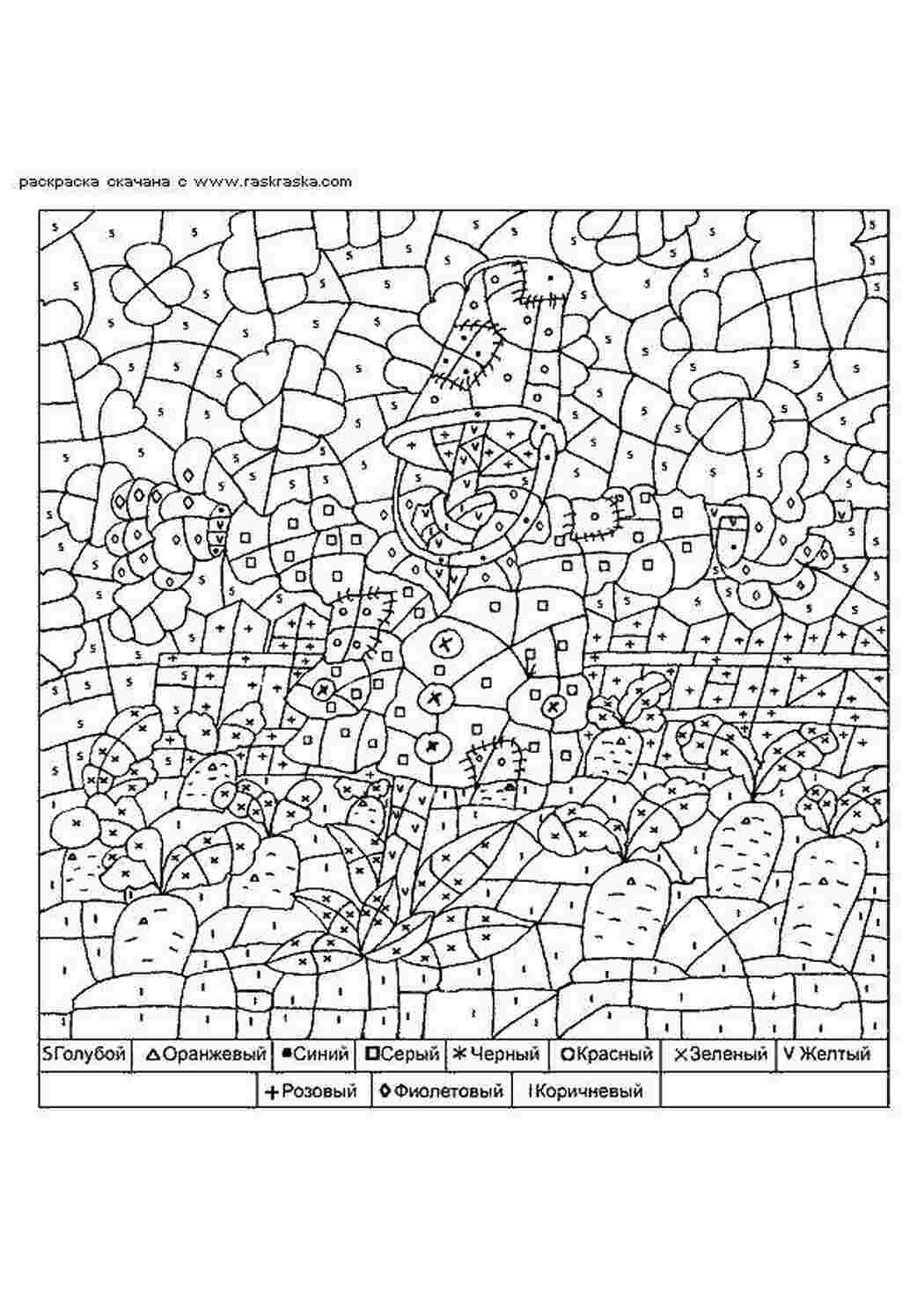 Раскраска фигурки раскраски. Раскрась картинку по номерам и знакам