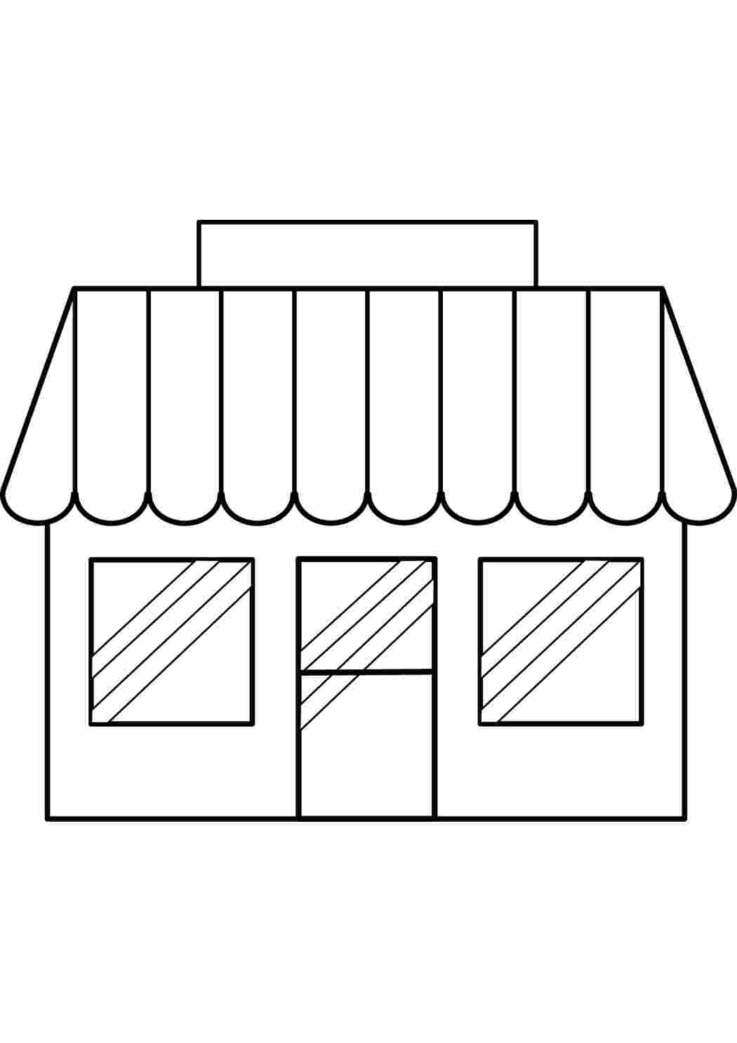 Раскраски Магазин здания магазин
