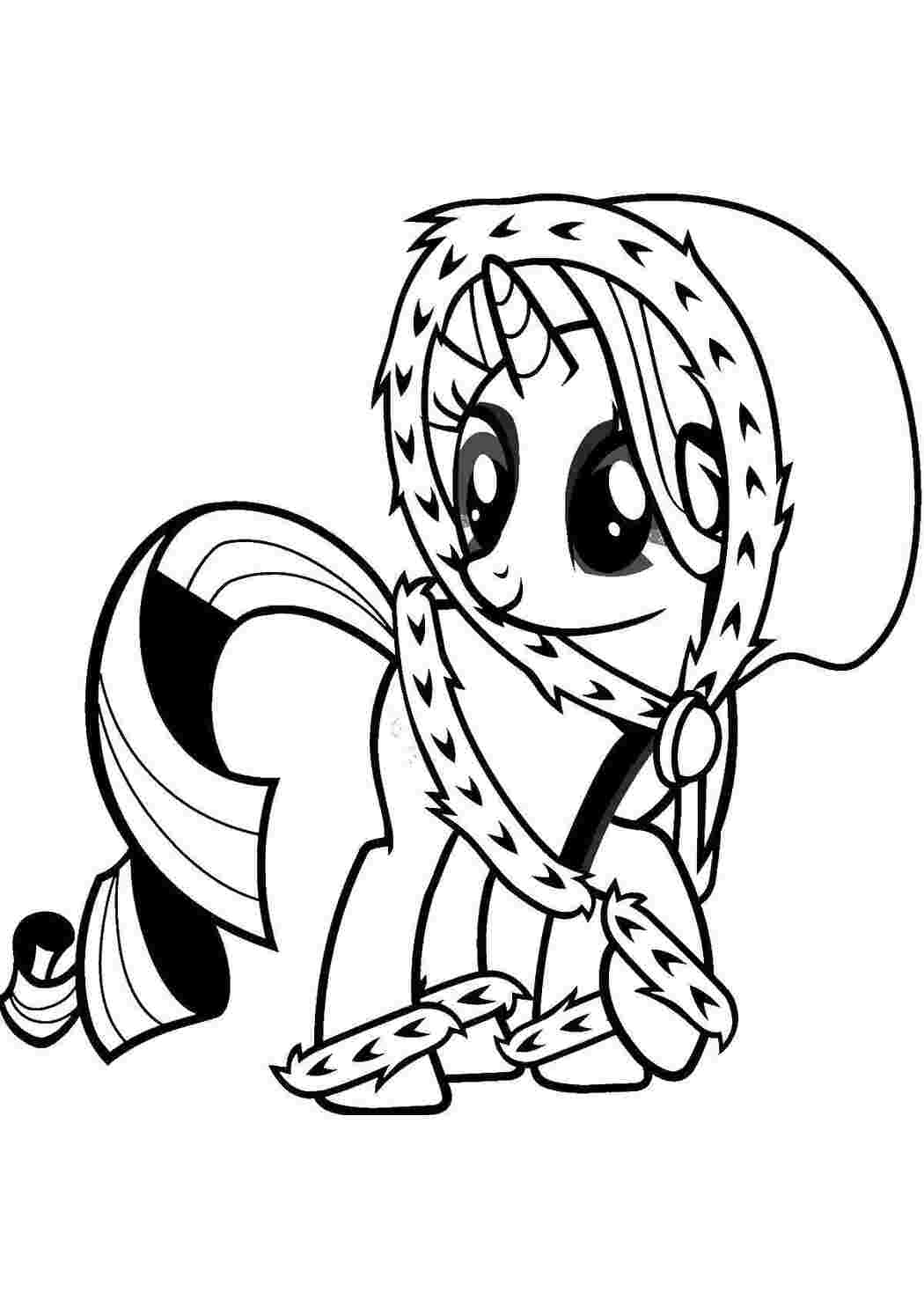 Раскраски Зимняя пони мой маленький пони Пони, "My little pony"
