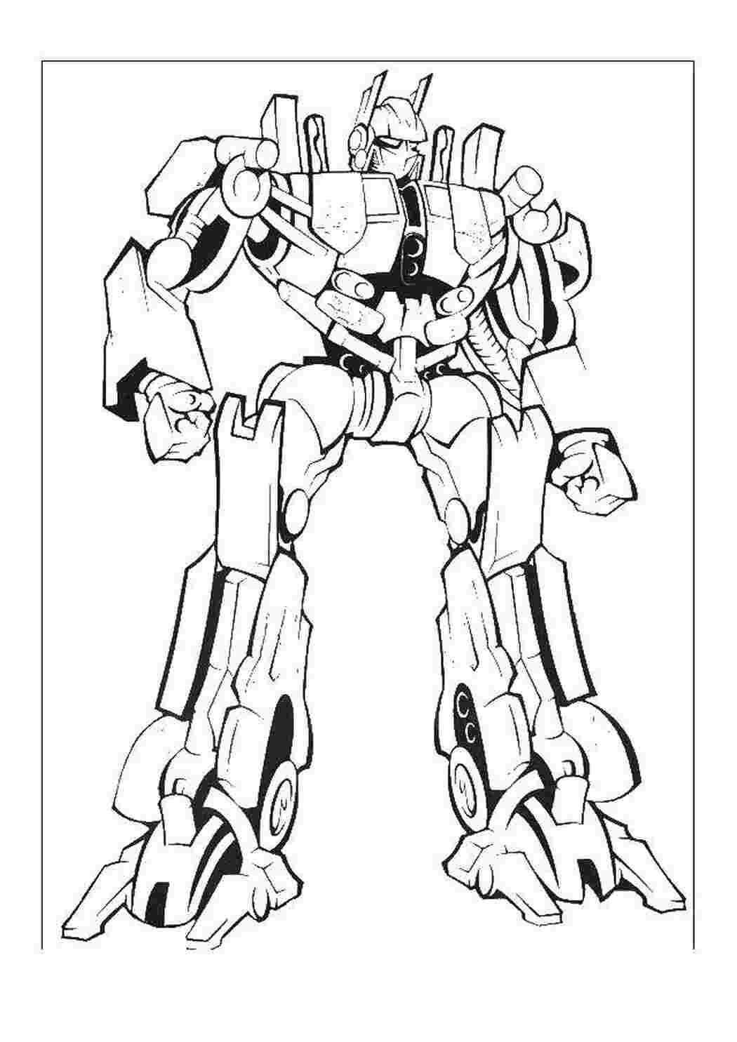 Раскраски Трансформер робот роботы Робот