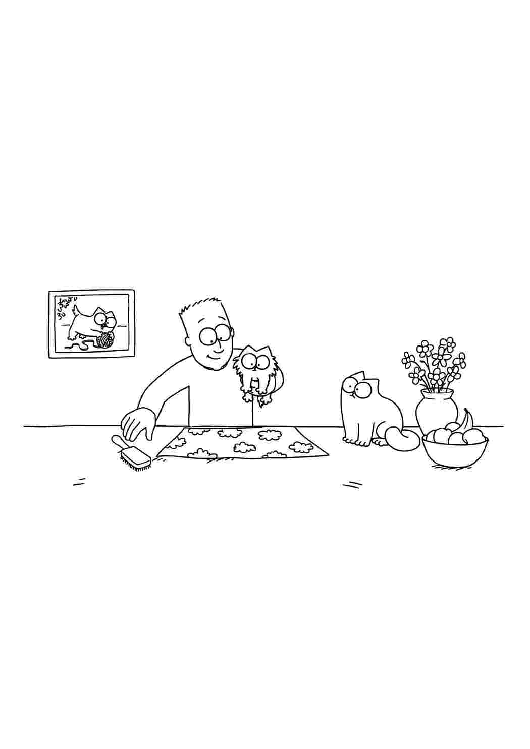 Раскраски Кот саймона кот саймона Персонаж из мультфильма
