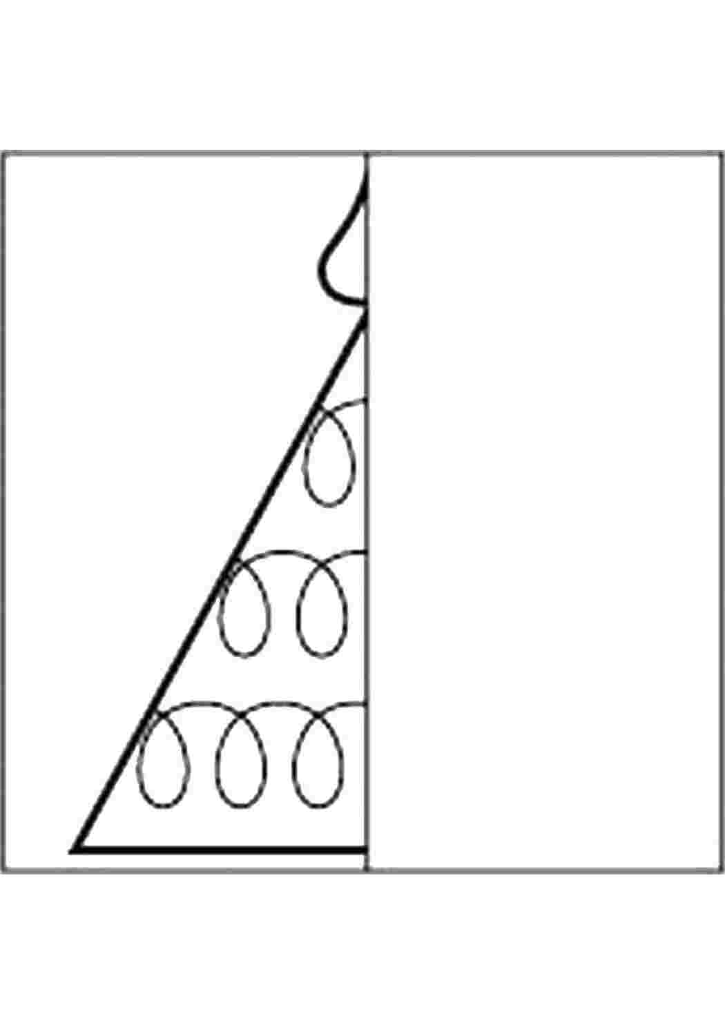 Раскраски дорисуй половинку, треугольник Штриховки Штриховки