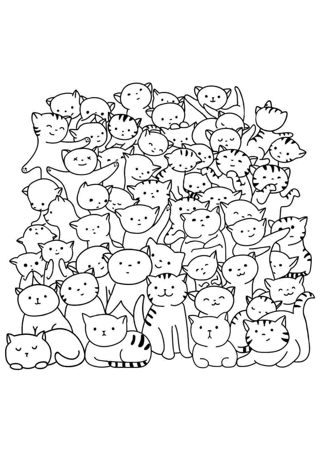Раскраски Котята для девочек скачать и распечатать раскраски с котятами 