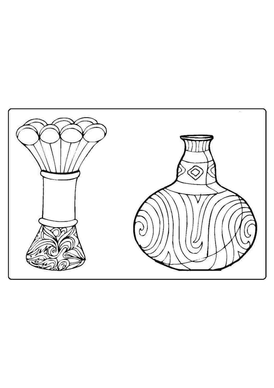Раскраска Китайская ваза