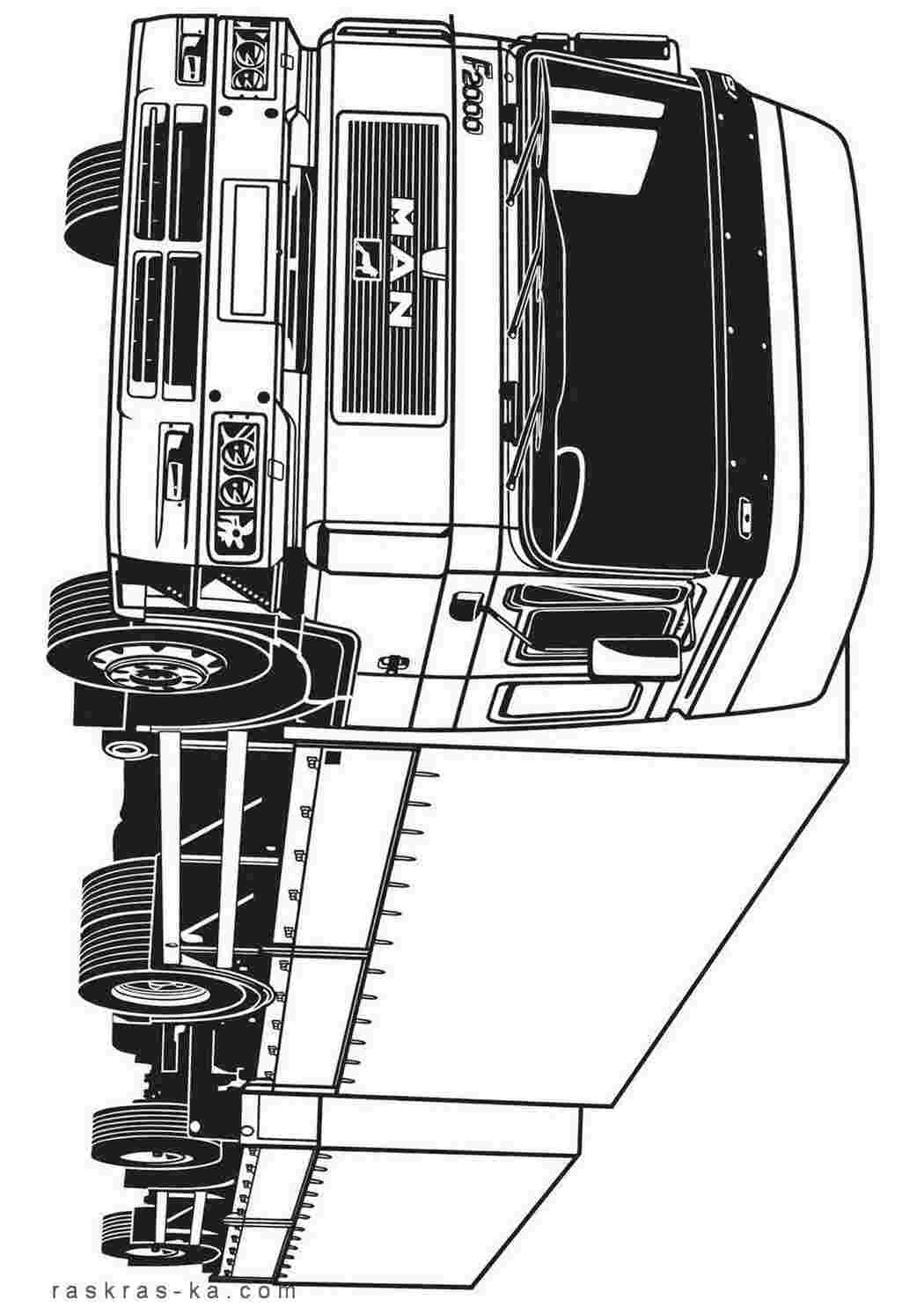 Грузовик man Раскраски для мальчиков
