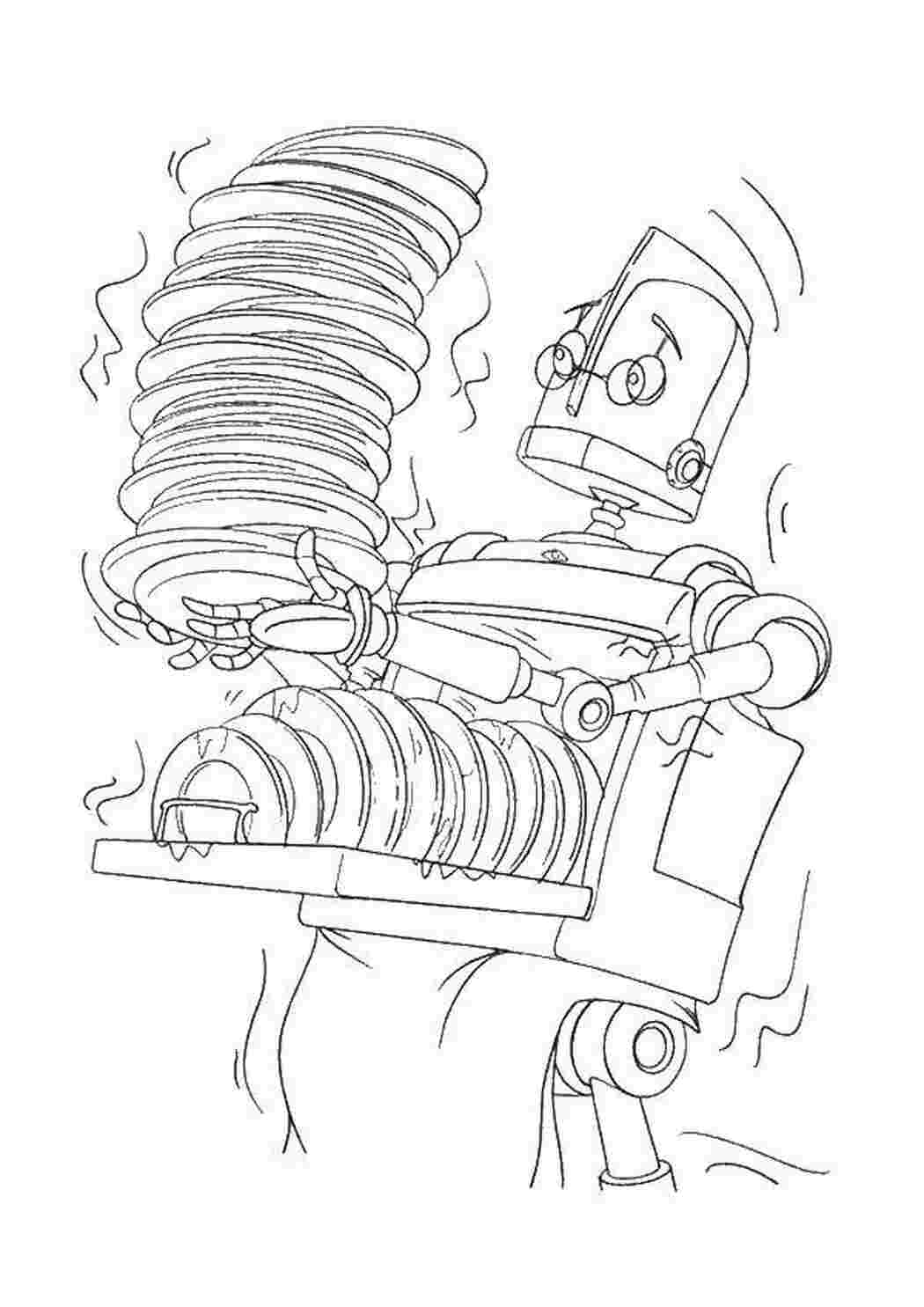 Раскраски Робот посудомойка робот робот, посудамойка