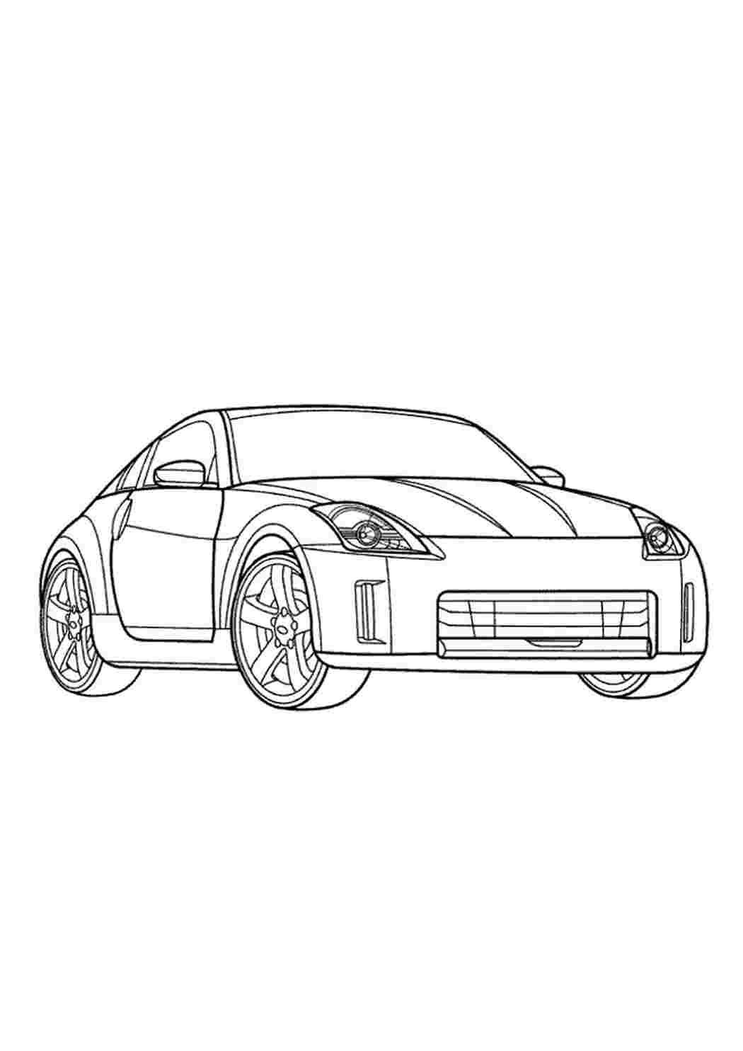 Раскраска раскраска спорт. Nissan 350z раскраска спорт кар