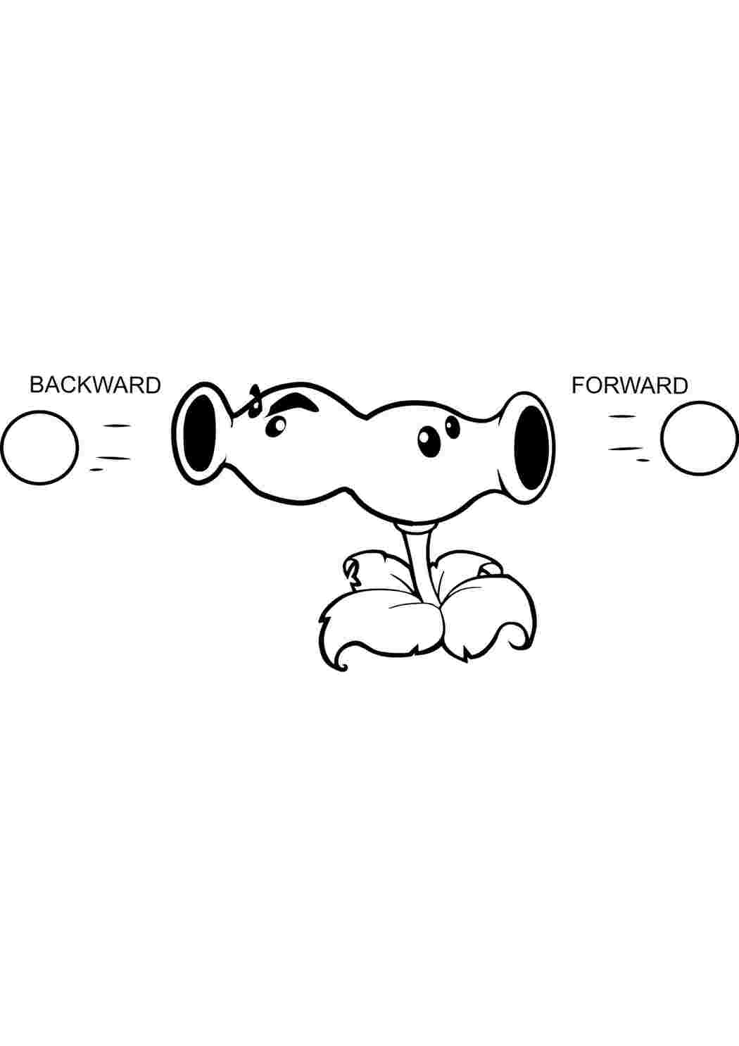Зомби против растений, двойной обстрел растением Раскраски для мальчиков