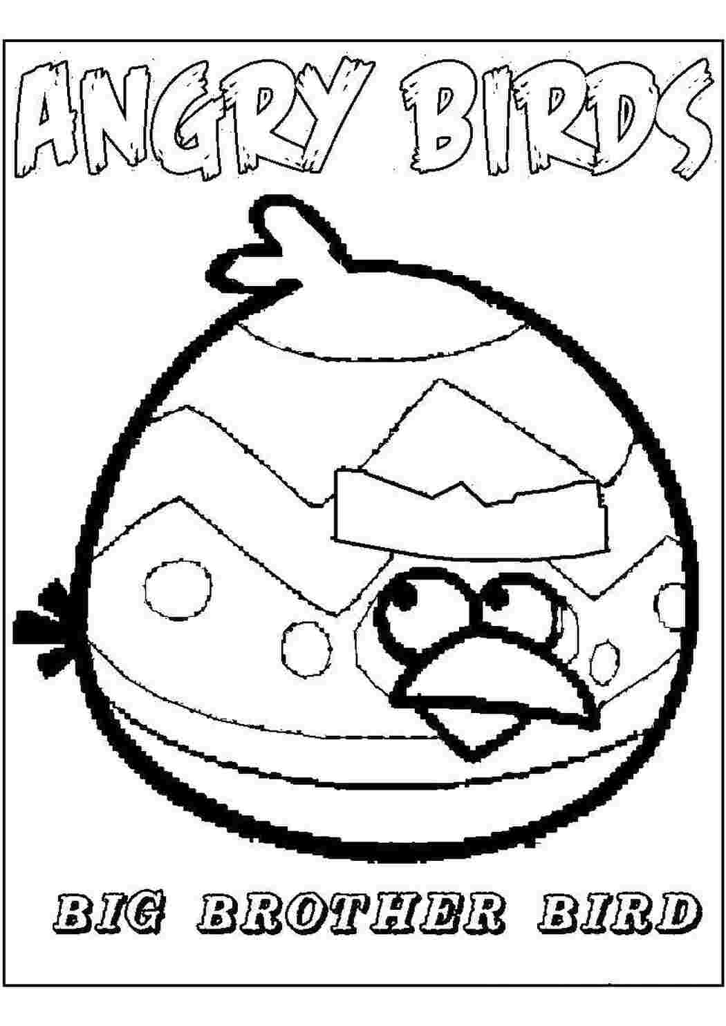 Раскраски Птица большой брат angry birds Игры, Angry Birds 