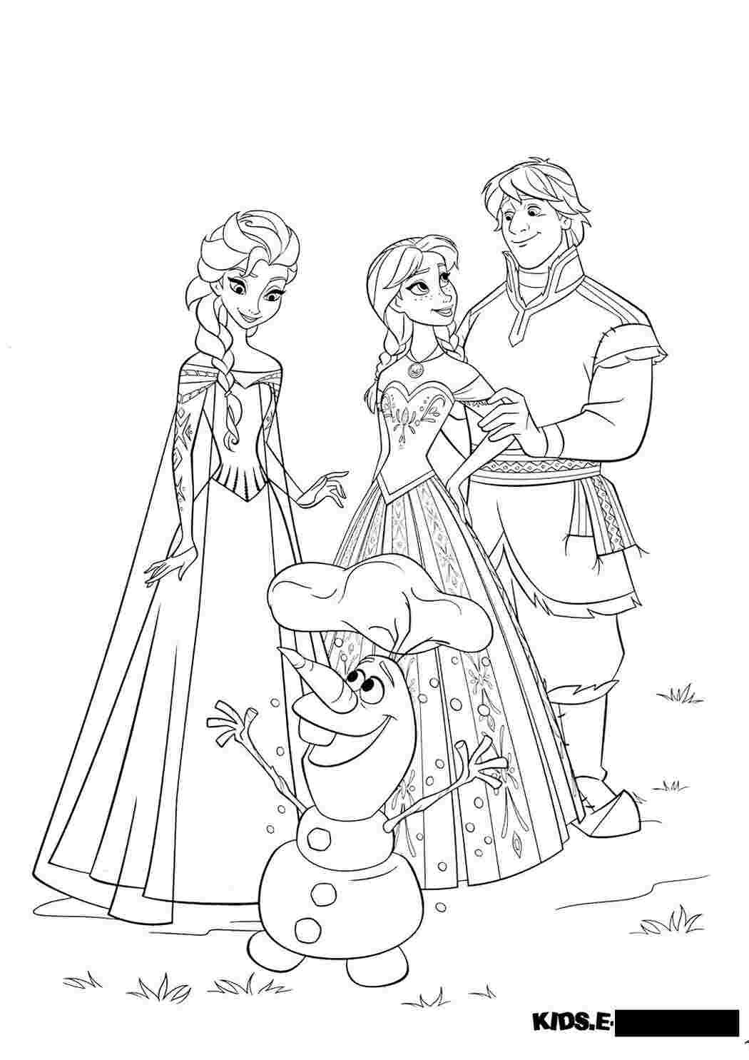 Раскраски Детская раскраска по мультфильму "Холодное сердце" Раскраски Walt Disney 