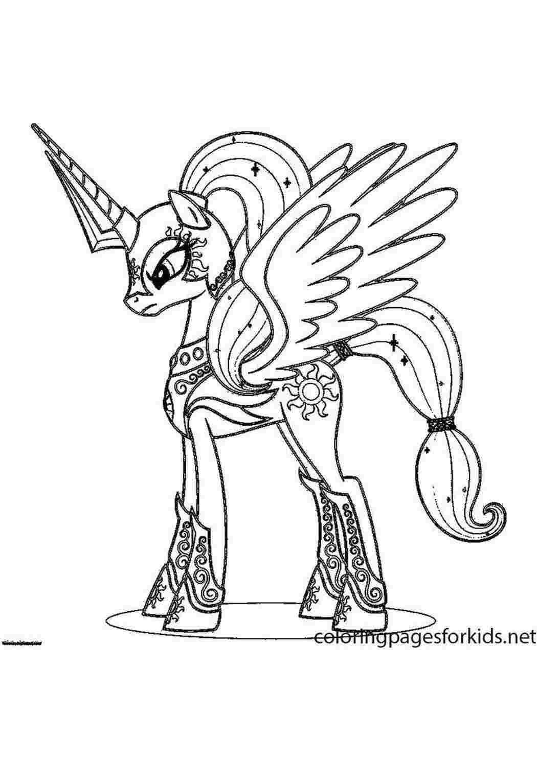 Раскраски Величественный пони. мой маленький пони Пони, My little pony 